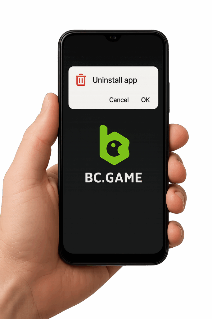 Uninstall or Remove the BC.Game Android App